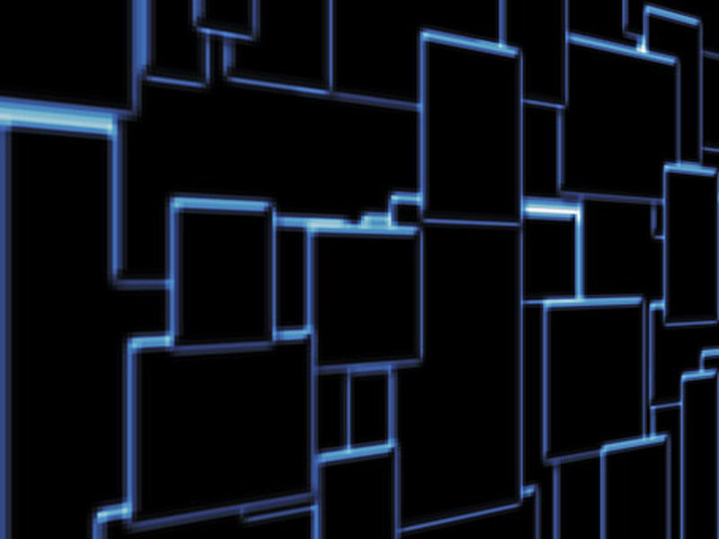 Blue Neon Squares