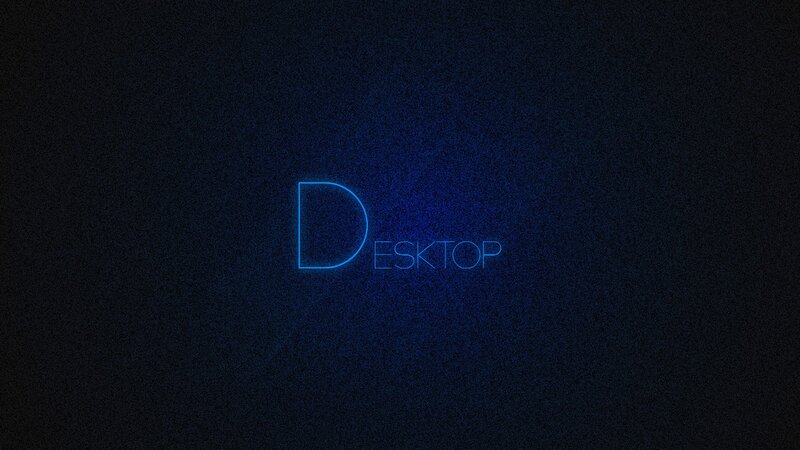 Blue Neon Text on Dark Background