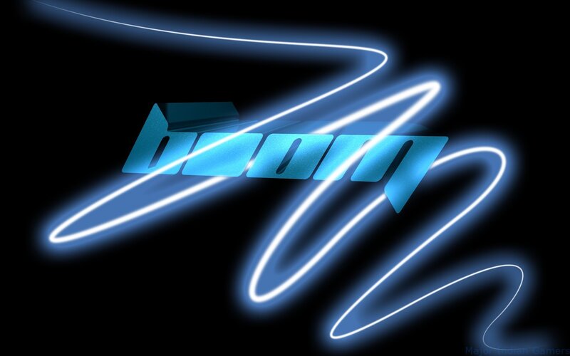 Blue Neon Text