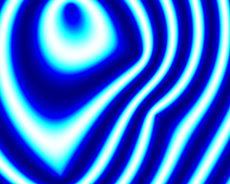 blue neon wave pattern