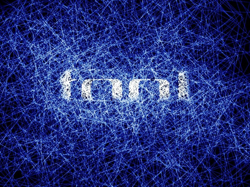 blue network pattern with text