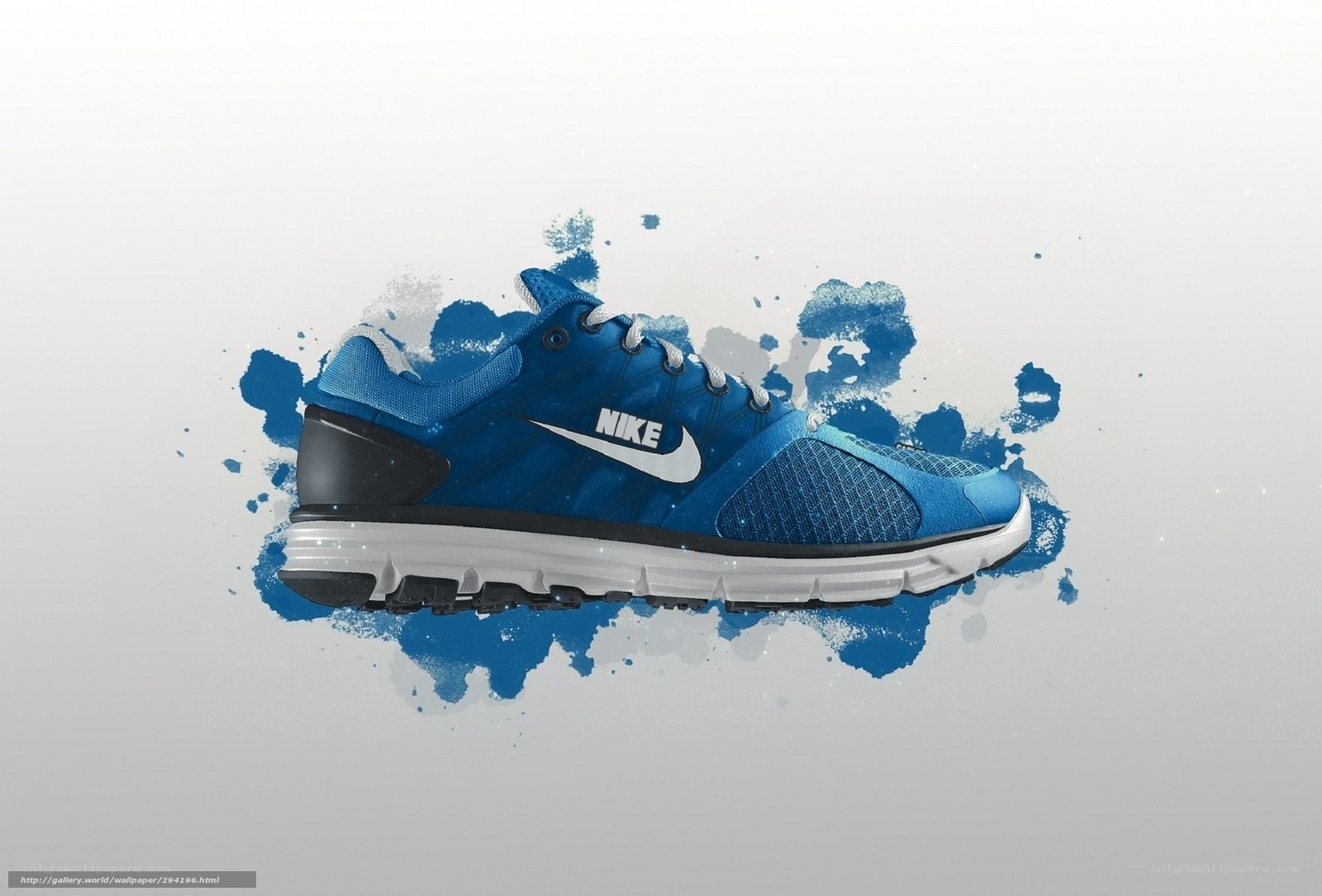blue nike running shoe