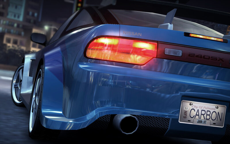blue nissan 240sx rear view