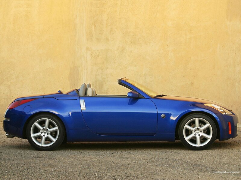 blue nissan 350z convertible