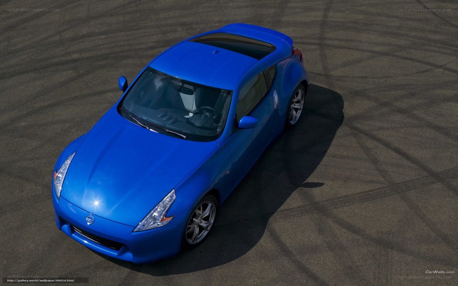 Blue Nissan 370Z sports car