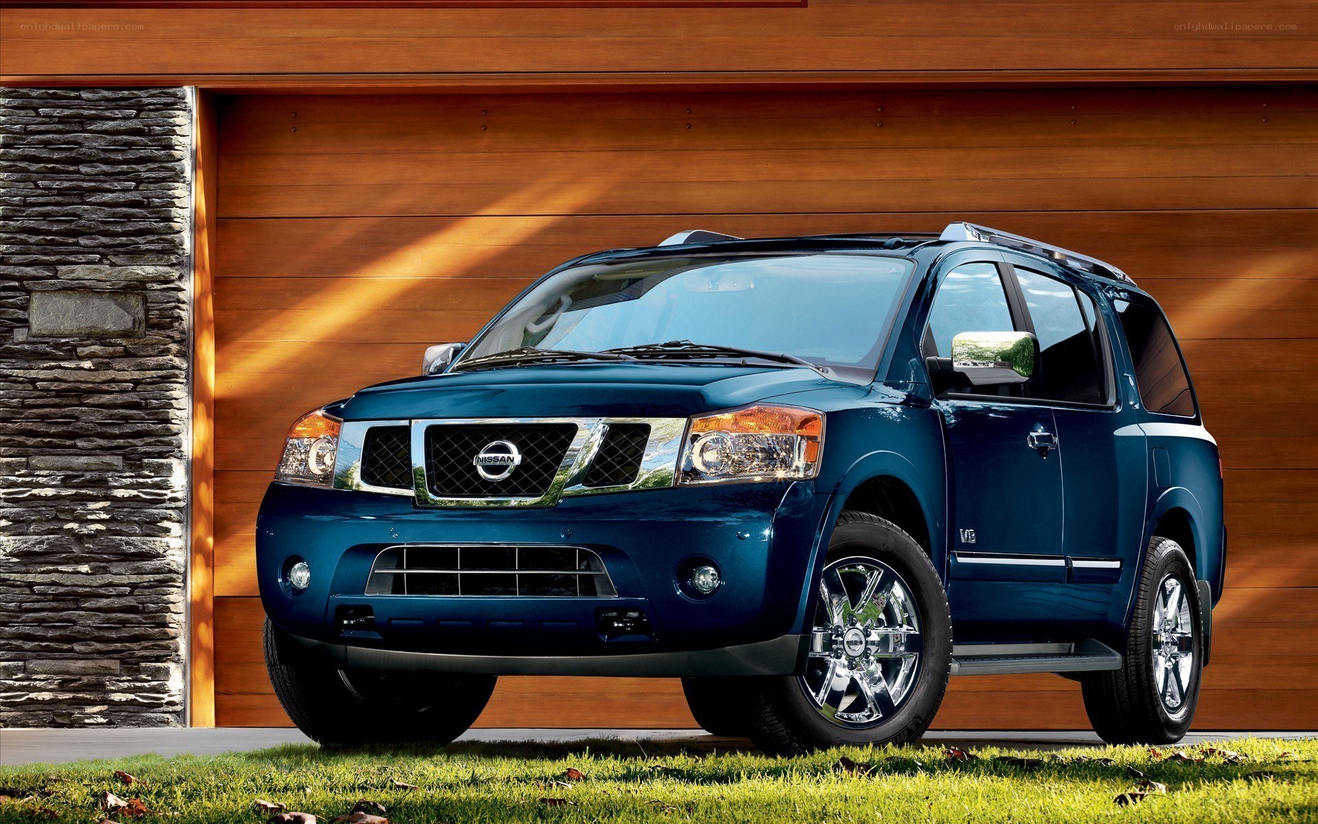 Blue Nissan Armada SUV