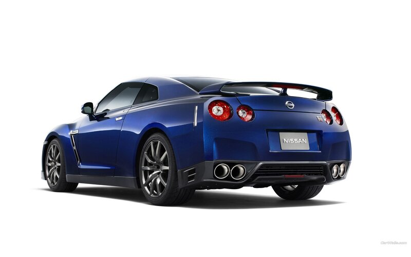Blue Nissan Gt-r — Neutral, Photograph, Car, Rear View