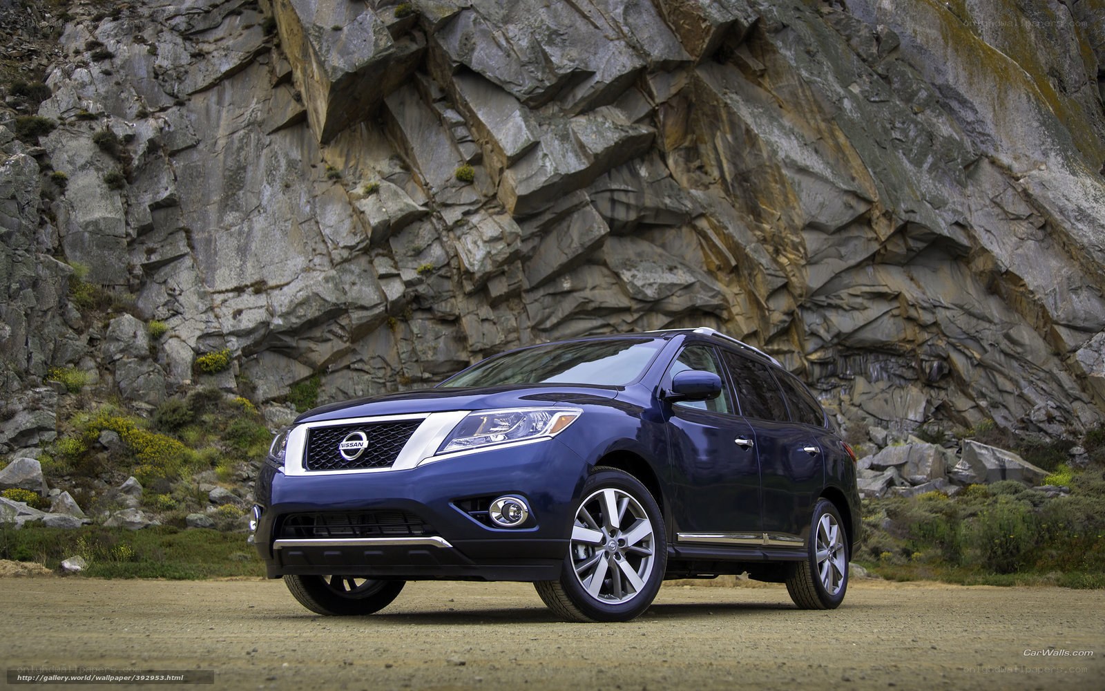 Blue Nissan Pathfinder SUV