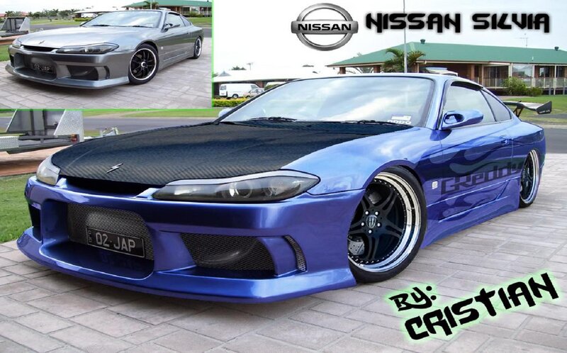 Blue Nissan Silvia