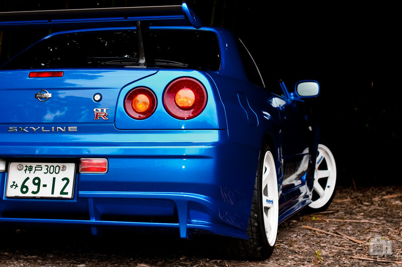 Blue Nissan Skyline GT-R