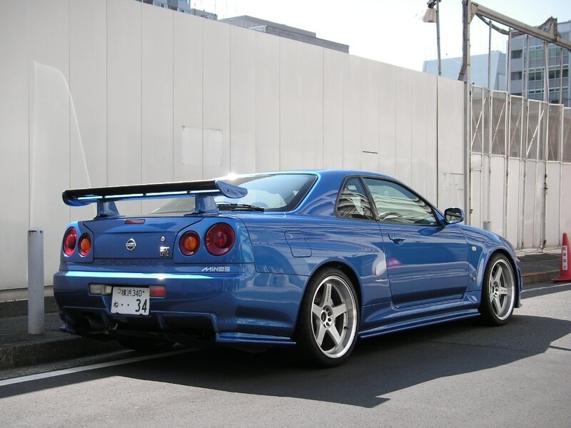 Blue Nissan Skyline GT-R