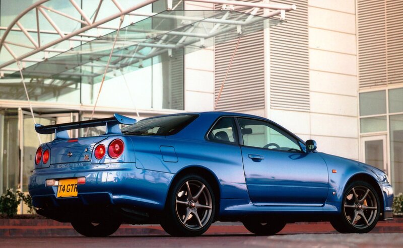 Blue Nissan Skyline GT-R