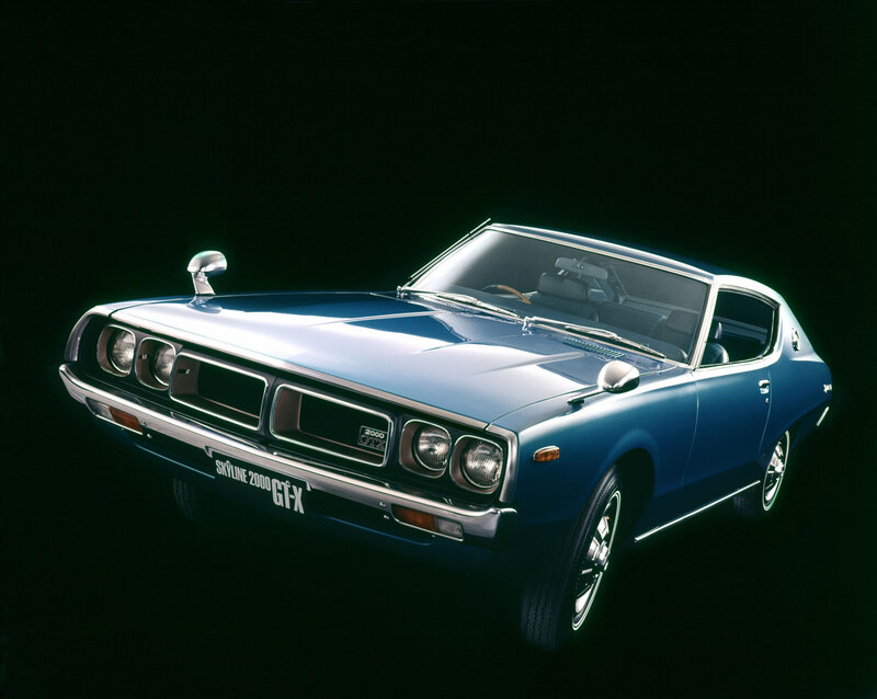 Blue Nissan Skyline GT-X