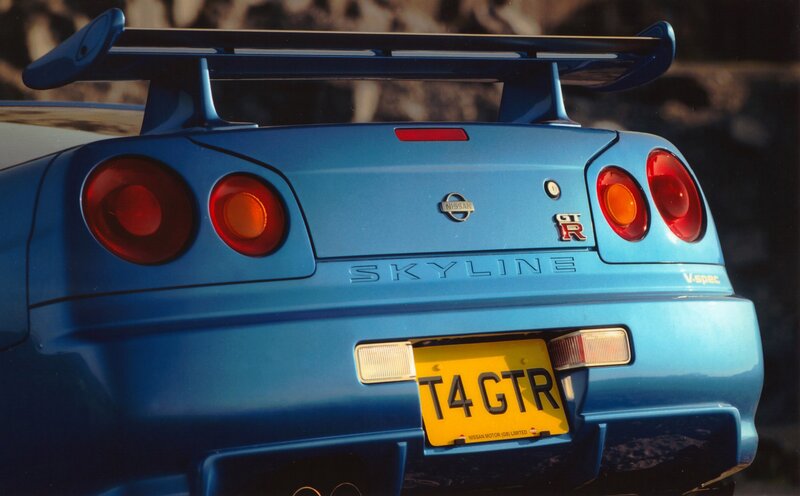 Blue Nissan Skyline GTR