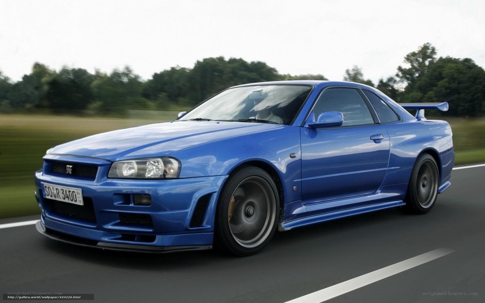 blue nissan skyline gtr