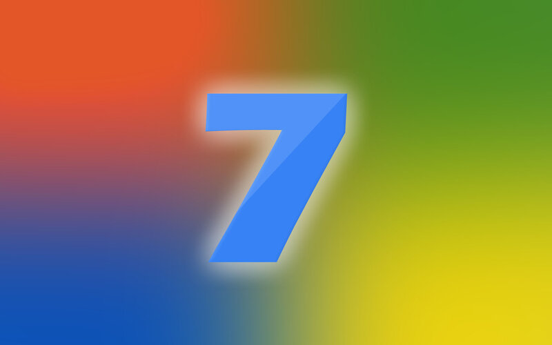 Blue Number Seven