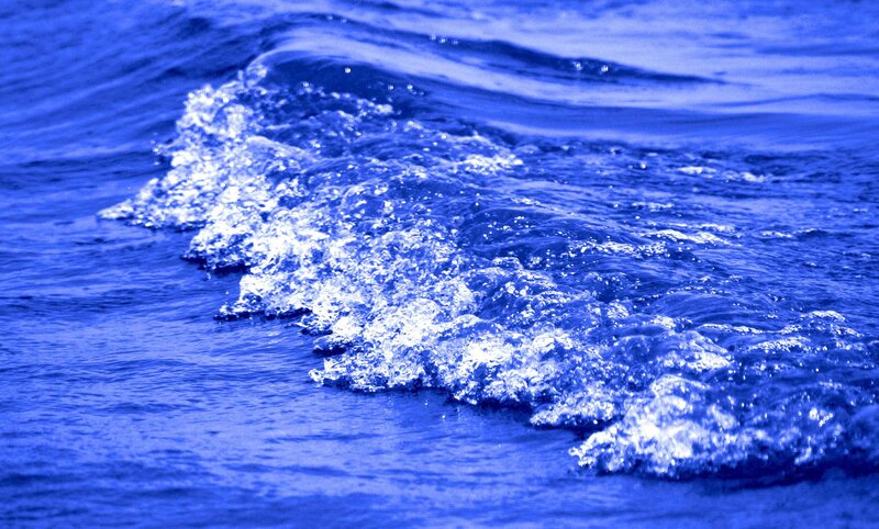 blue ocean wave close-up
