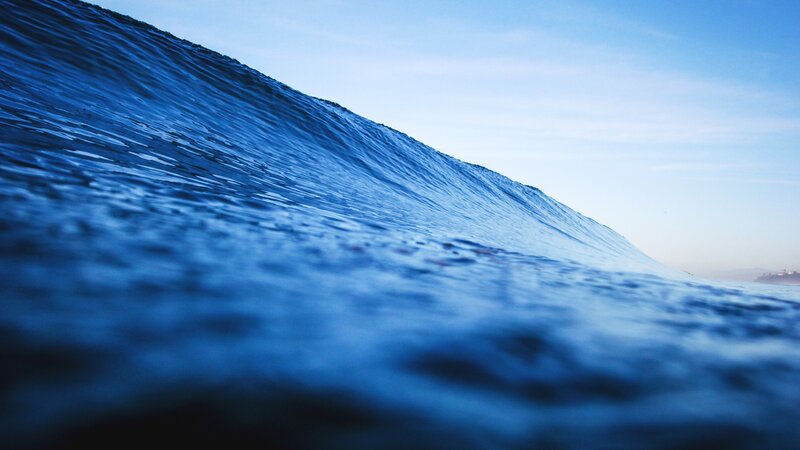 Blue Ocean Wave — Serene, Morning