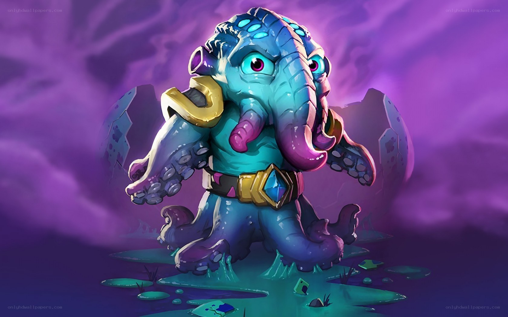 blue octopus creature