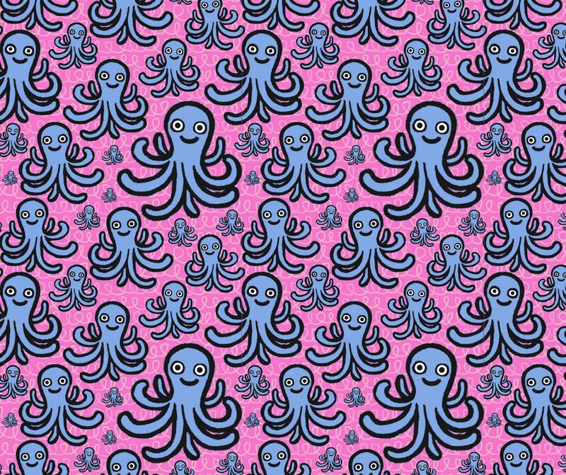 Blue Octopus Pattern