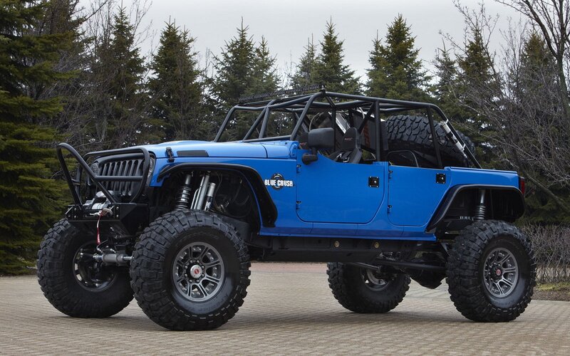 Blue Off-road Jeep — Outdoor