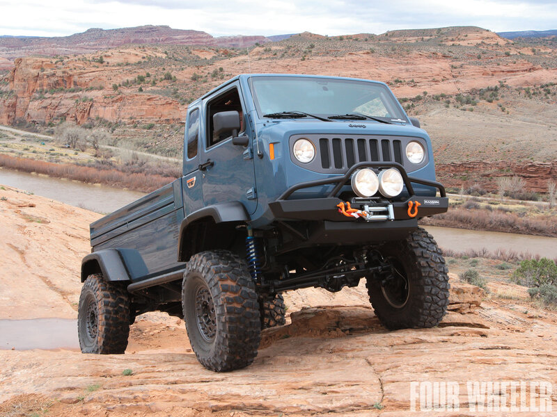 Blue Off-road Truck — Dramatic, Afternoon