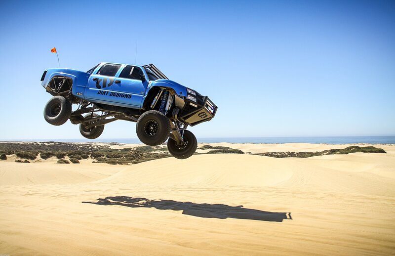 Blue Off-road Truck — Dramatic