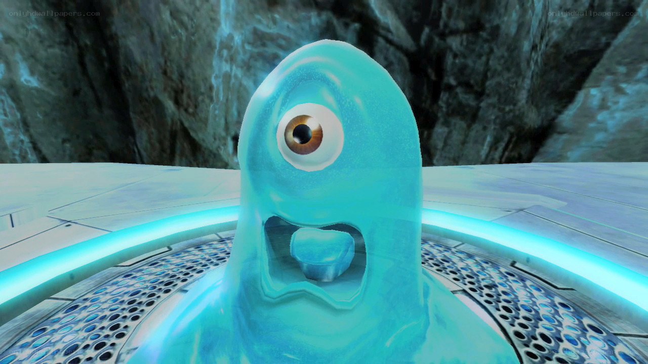blue one-eyed creature
