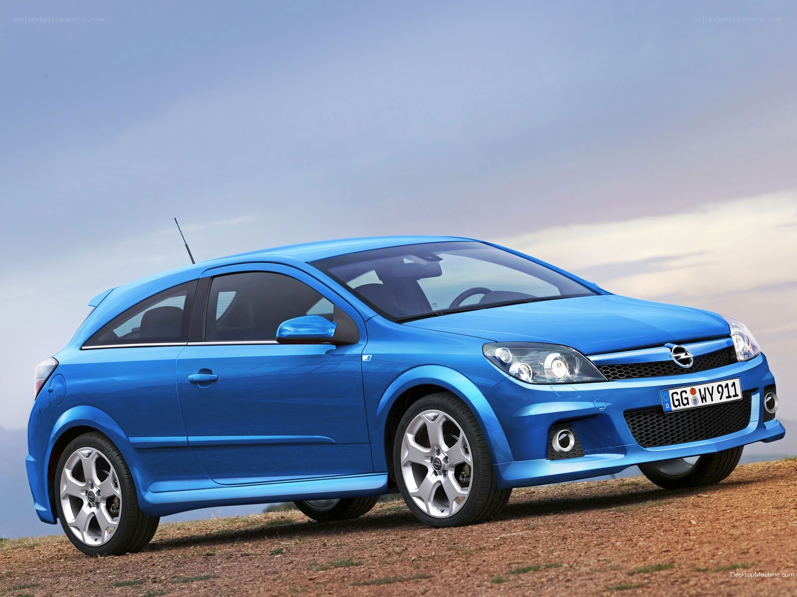blue opel astra gtc