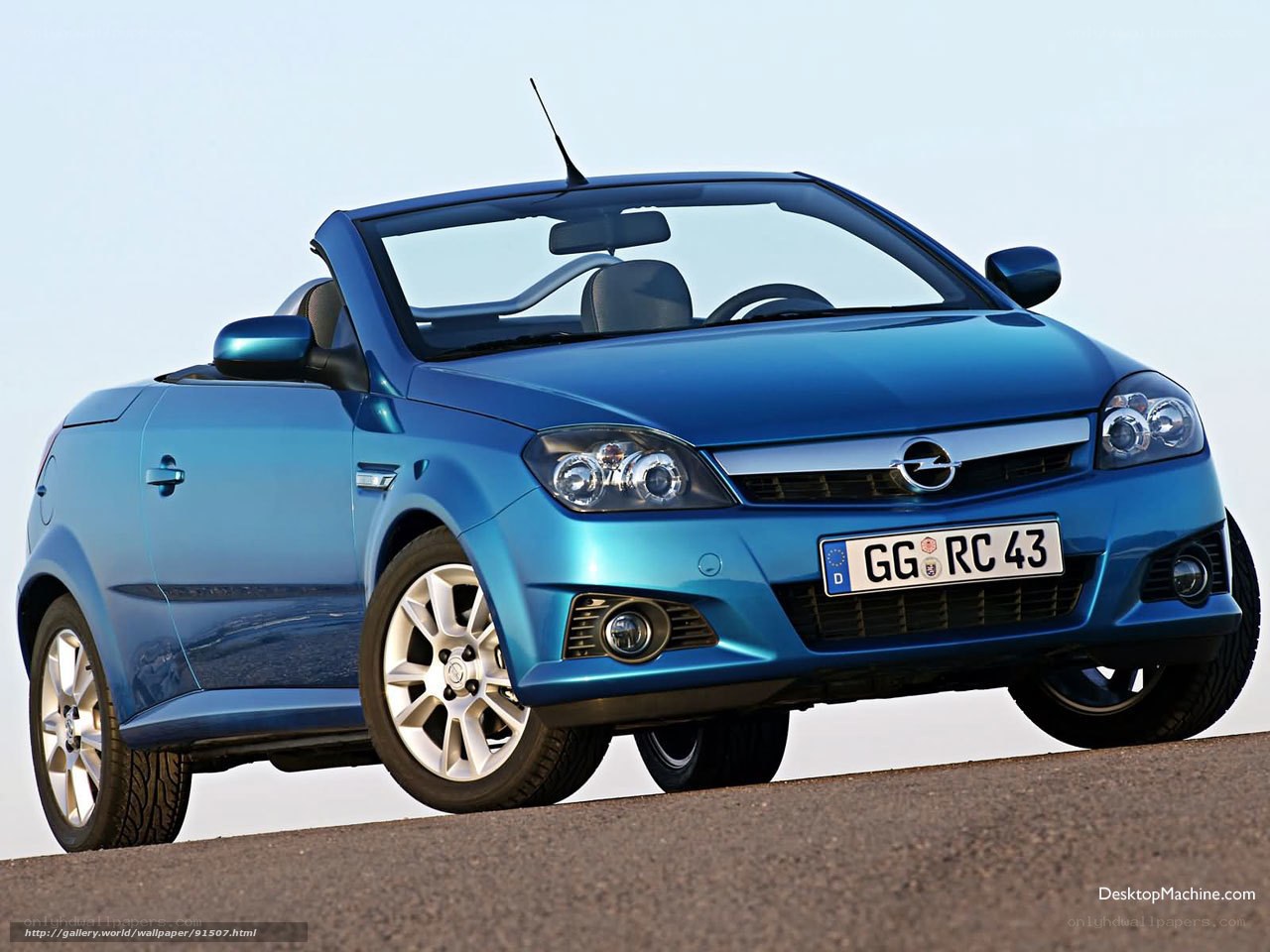 blue opel corsa convertible
