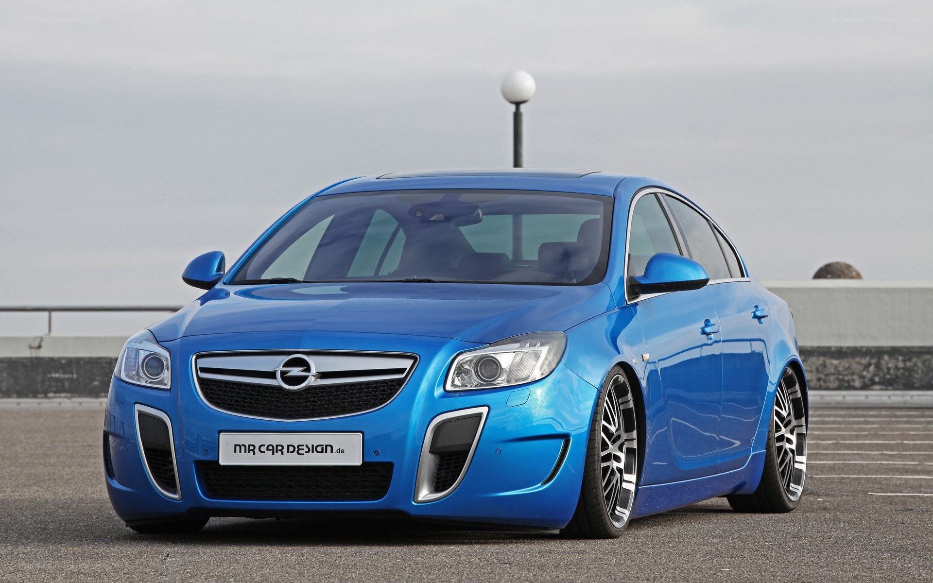 Blue Opel Insignia Sedan