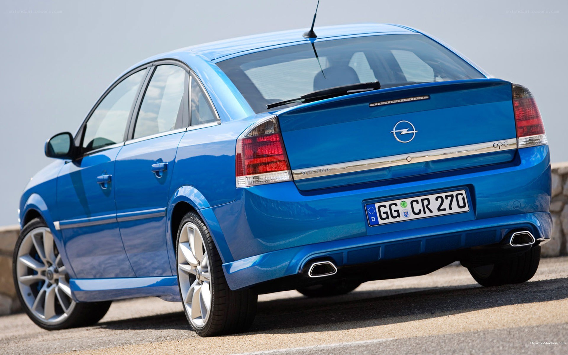 blue opel Vectra sedan