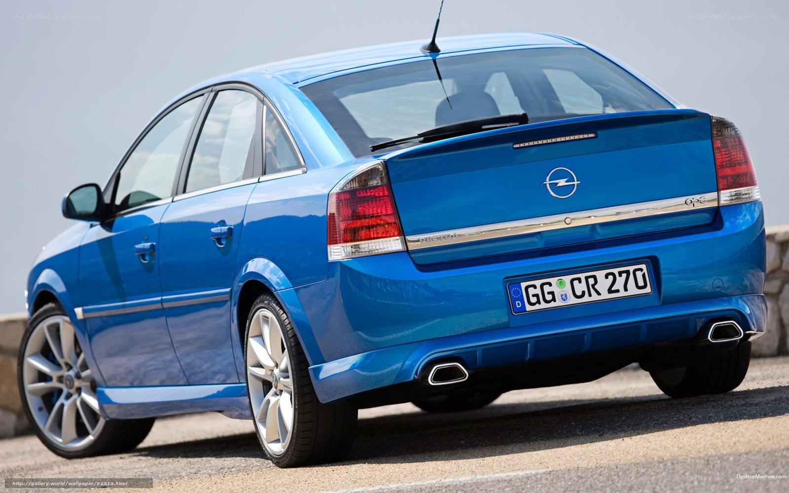 blue opel Vectra sedan