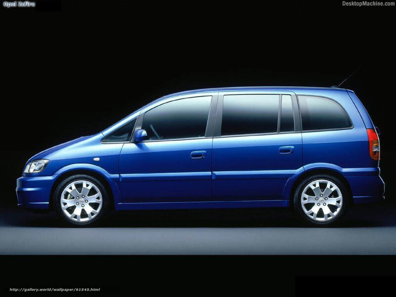 Blue Opel Zafira Minivan — Dramatic