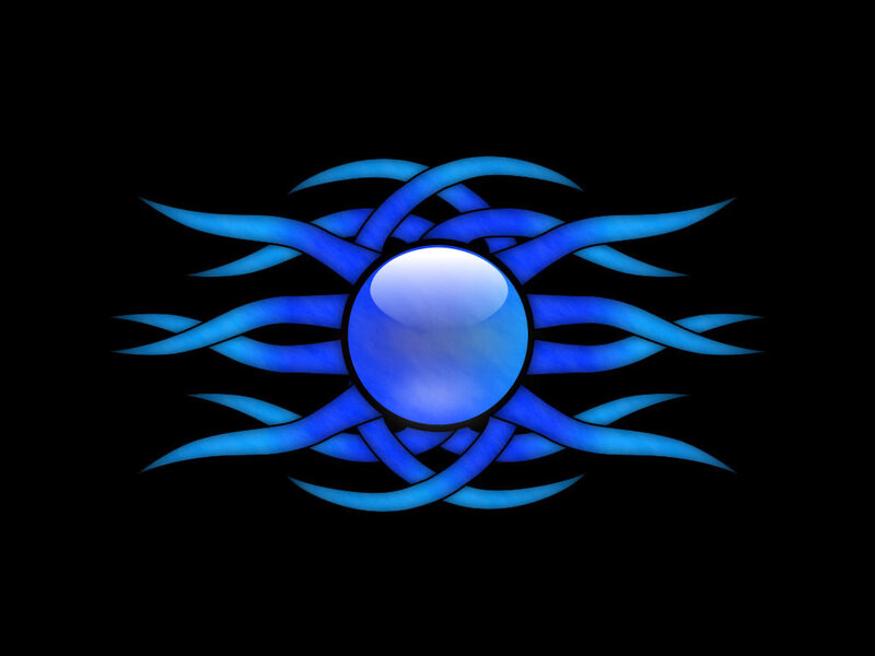 Blue Orb with Tendrils