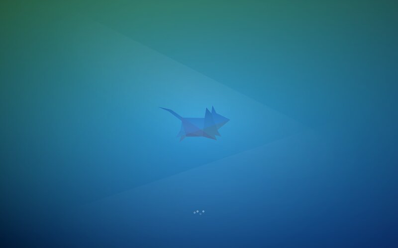 Blue Origami Cat