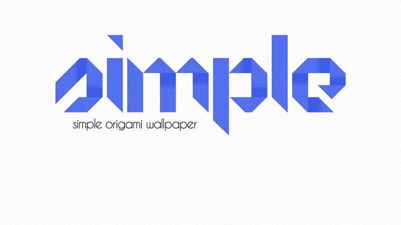 Blue Origami Text