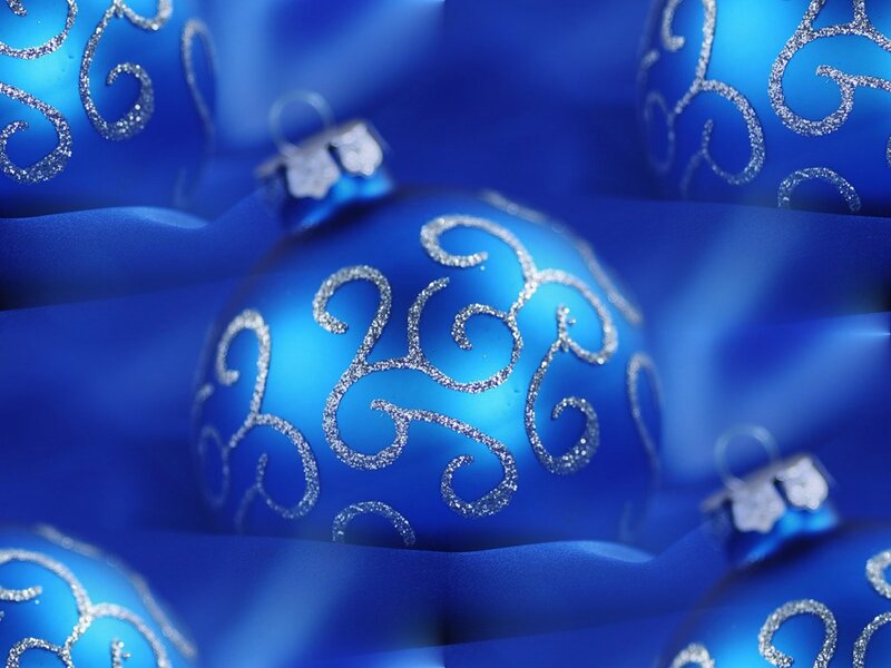Blue Ornament Balls — Festive, Photograph, Ornaments