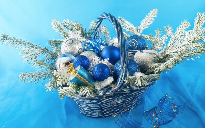 Blue Ornament Basket