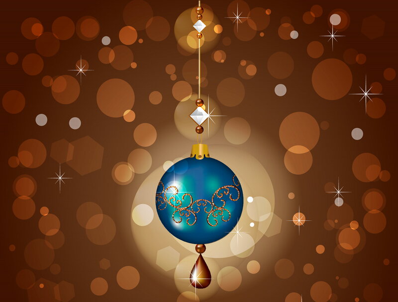 Blue Ornament Hanging