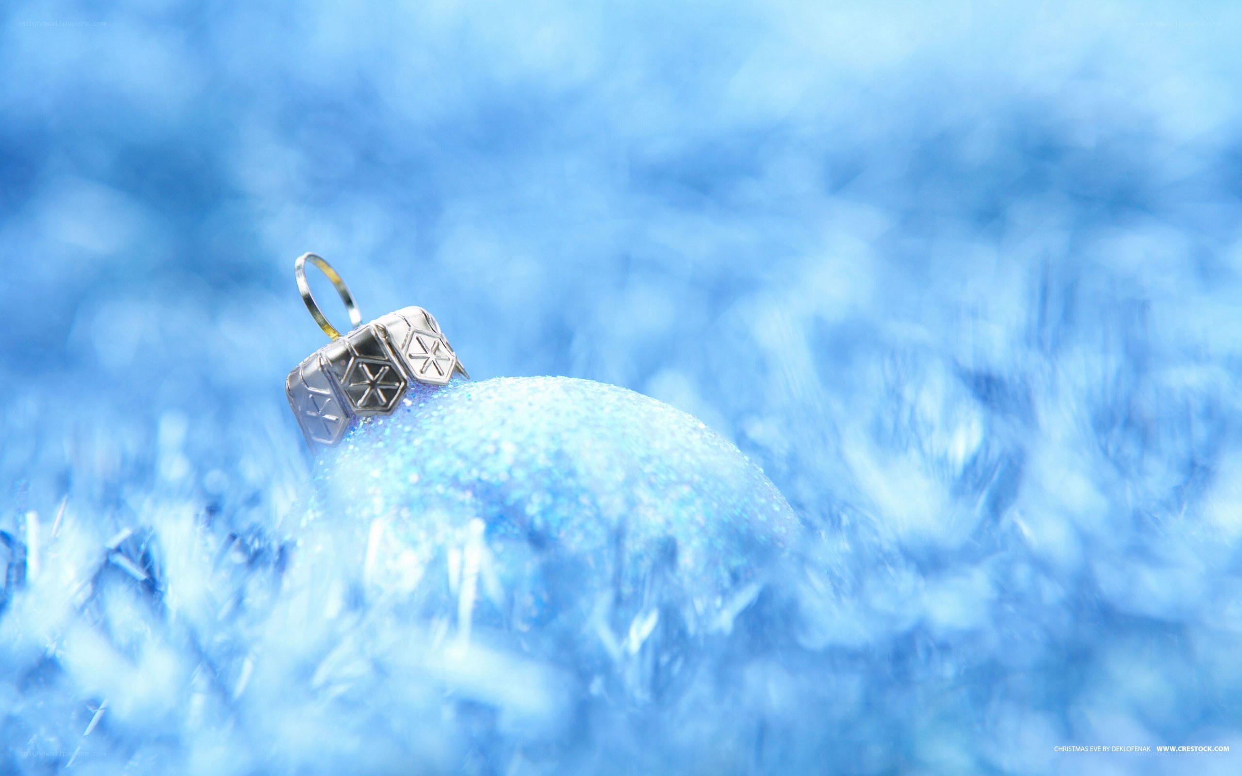 blue ornament on blue background