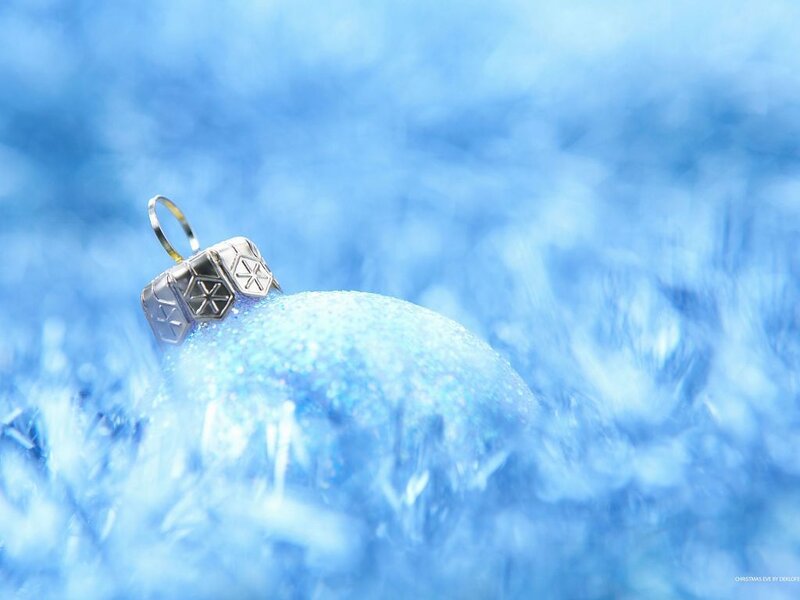 Blue Ornament on Blue Surface