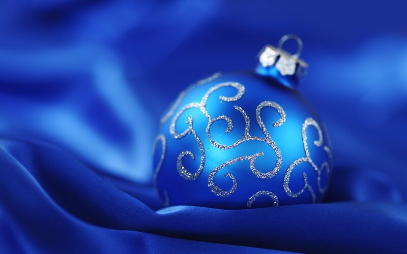 blue ornament on fabric