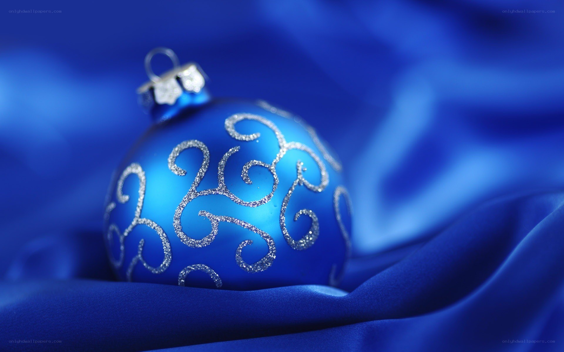 blue ornament on fabric