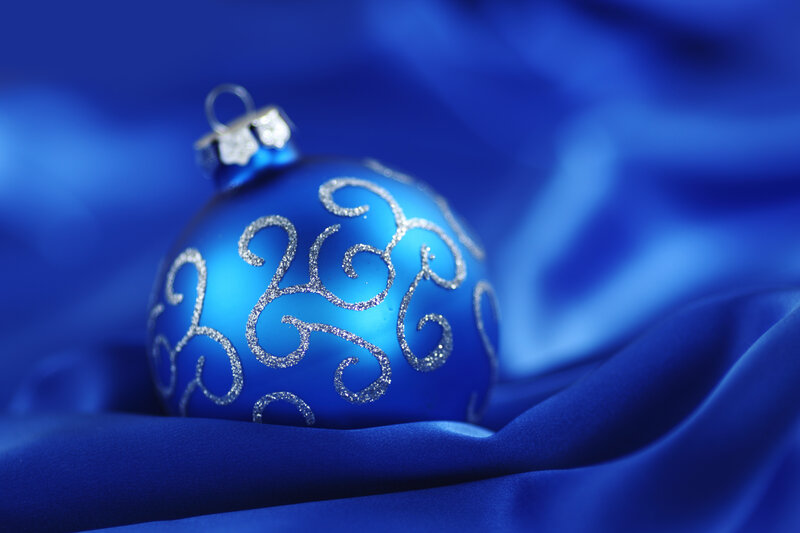 Blue Ornament on Fabric — Serene