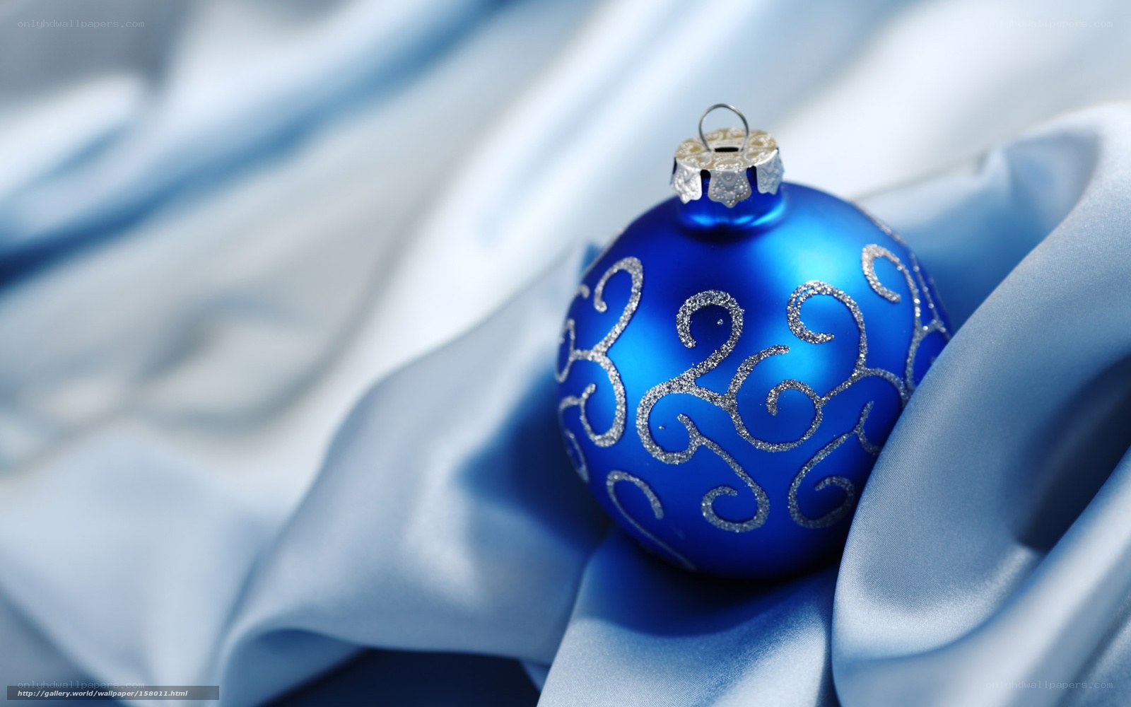 Blue ornament on fabric