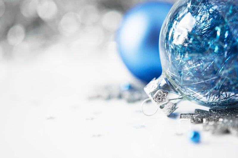 Blue Ornament on White