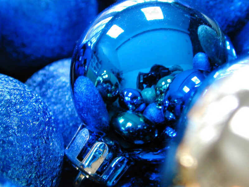 Blue Ornament with Beads