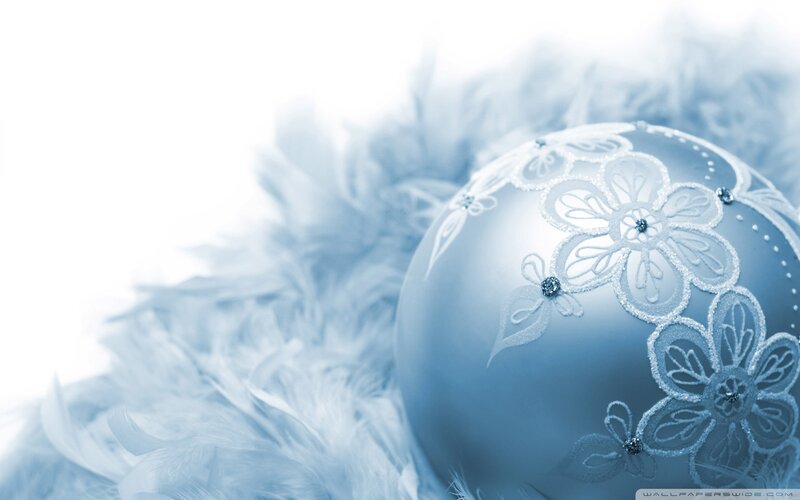 Blue Ornament with Feathers — Serene