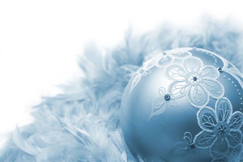 Blue Ornament with Lace